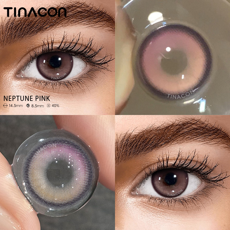 【TiNACON】Neptune Pink 14.5mm Daily Watery Soft Contact Lens 2024 New Arrival