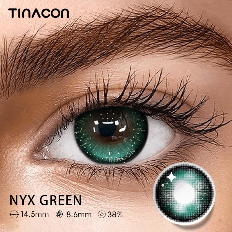【TiNACON】Nyx Green 14.5mm Daily Watery Soft Contact Lens 2024 New Arrival