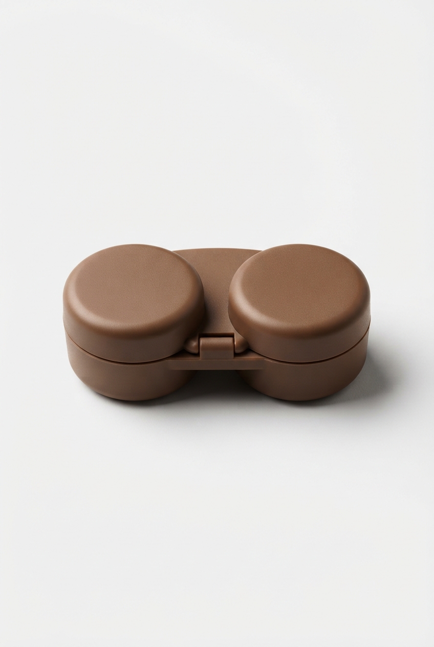 Romantic brown contact lenses in minimalist case