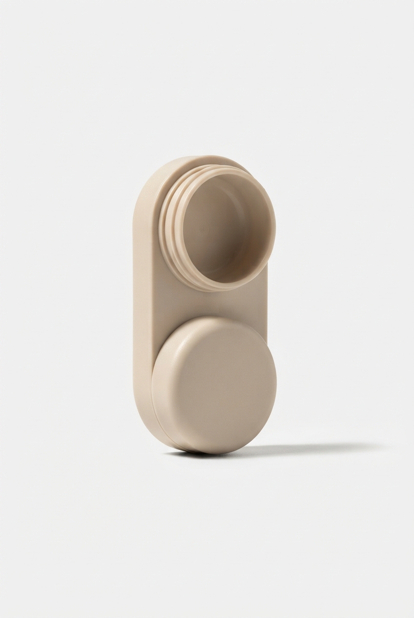 Soft beige contact lenses in neutral case