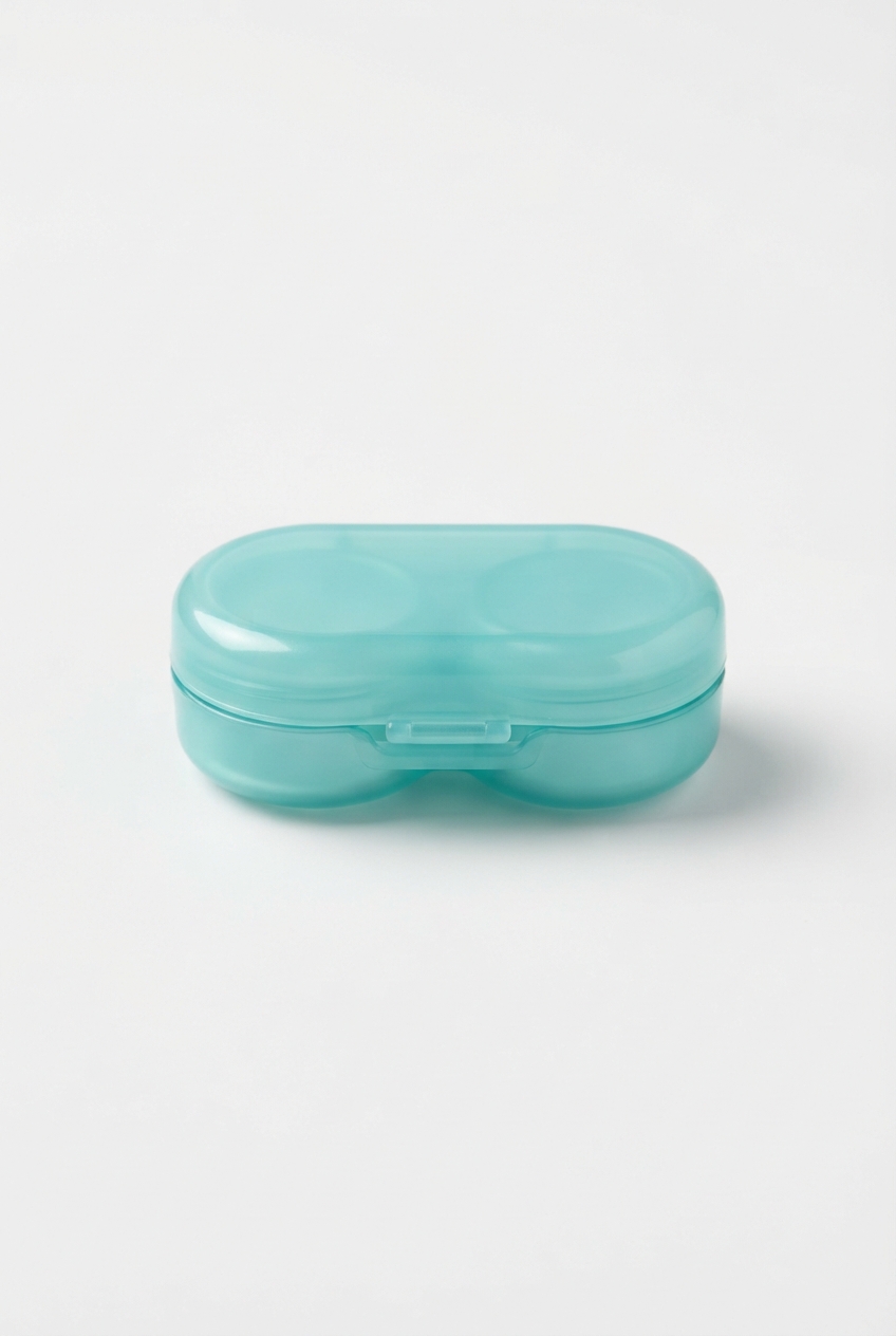 Aquamarine contact lenses in clear case