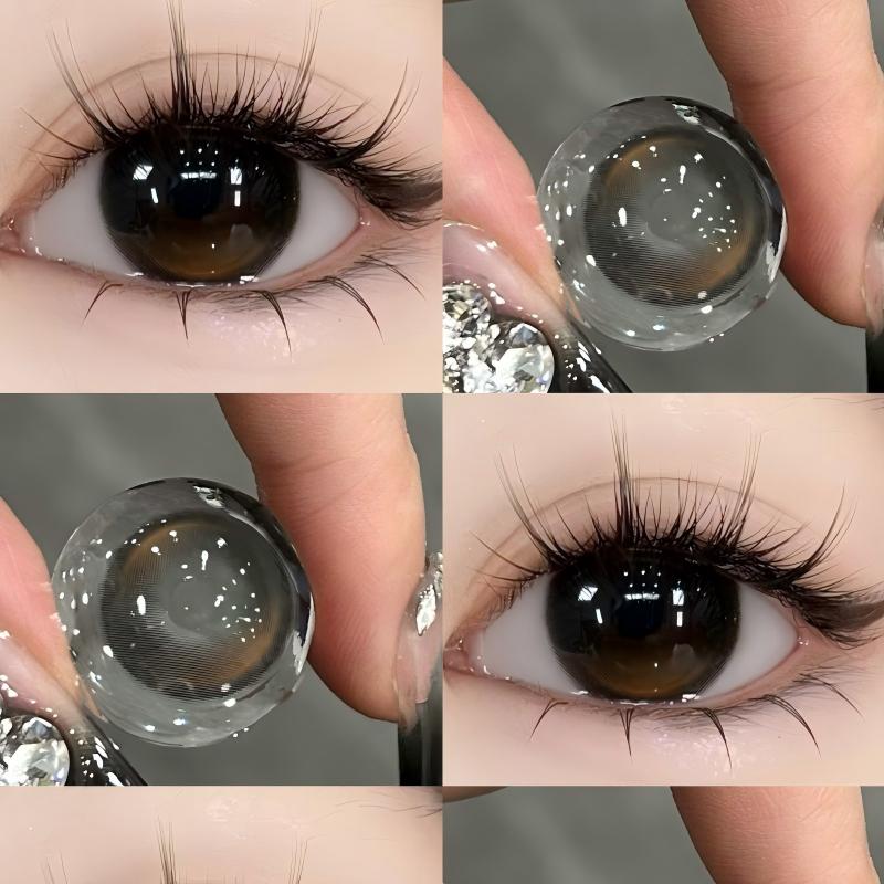 【TiNACON】Orange Brown 14.2mm Daily 2 Pieces Watery Soft Contact Lens 