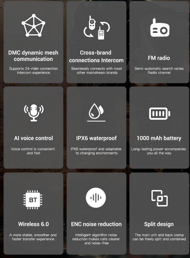 Mesh  intercom headset 