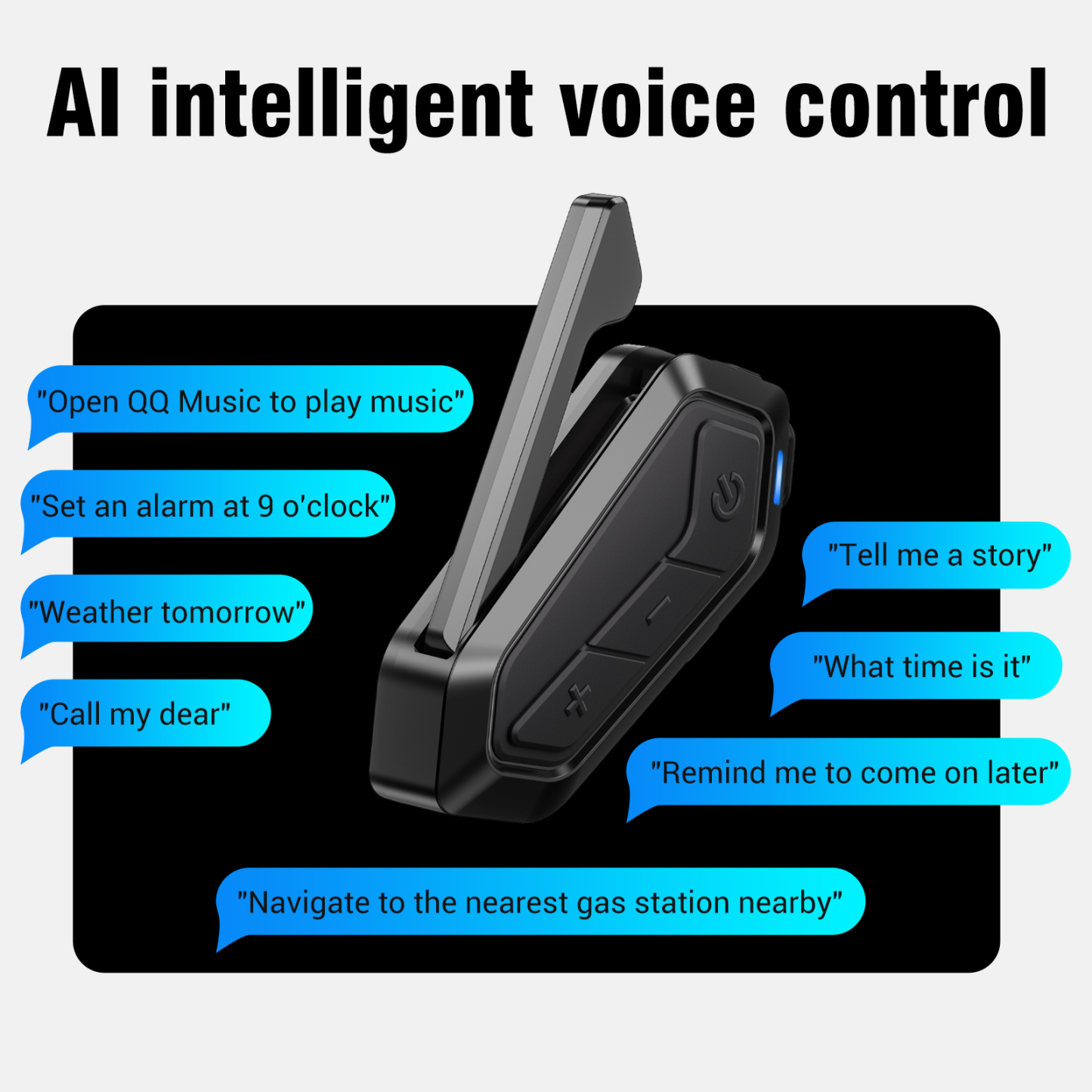 Motorcycle Bluetooth Helmet Headset with 24-Rider Intercom | Group Mesh Communication 1piece in pack