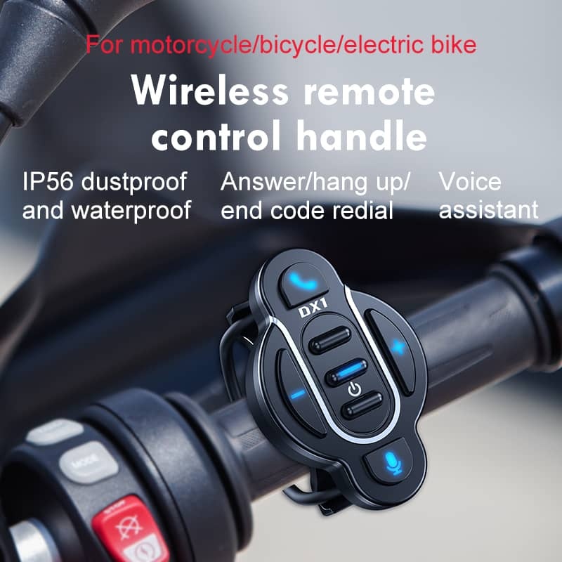 Helmet Wireless Remote Control for Motorcycle, E-Bike & Bicycle | Bluetooth Handlebar Controller