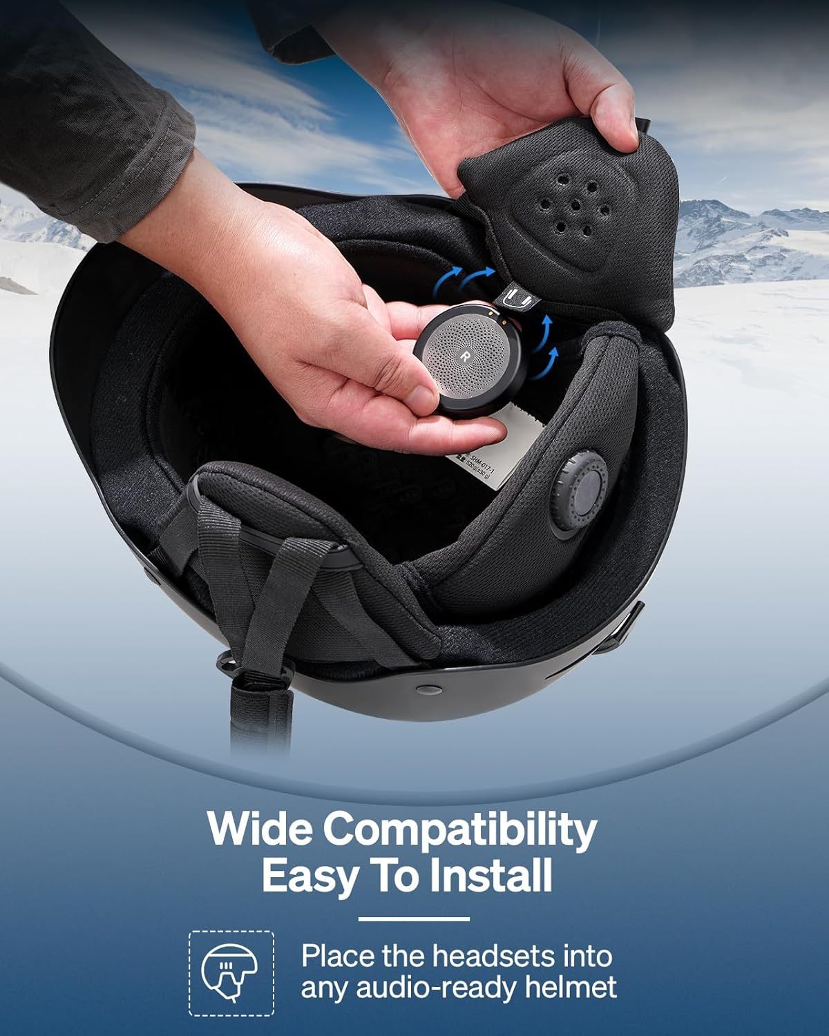 Skiing Helmet headset 