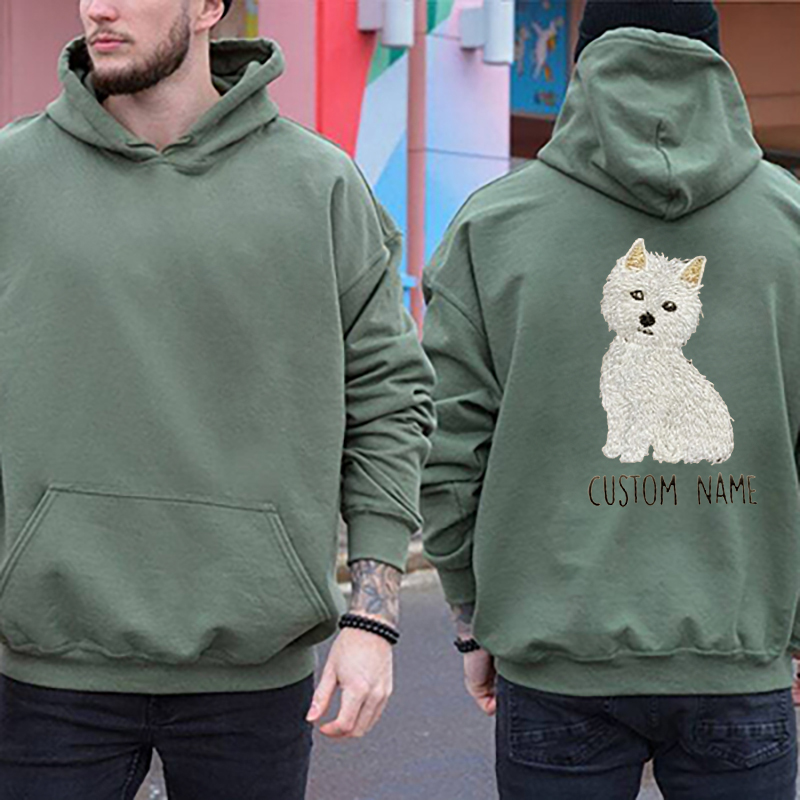Custom Pet Fullbody Fullcolor Embroidered T-shirt Sweatshirt Hoodie