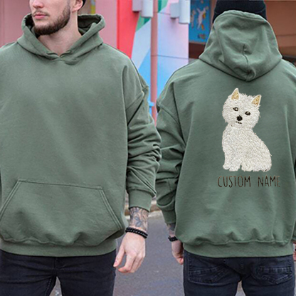 Custom Pet Fullbody Fullcolor Embroidered T-shirt Sweatshirt Hoodie
