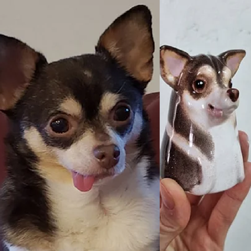 Custom Pet Portrait, Personalized Cookie Jar with Lid, Ceramic Portrait from Photo Figurine, Art Cat Sculpture, Dog Mom Lover Gift, Pet Loss Gift