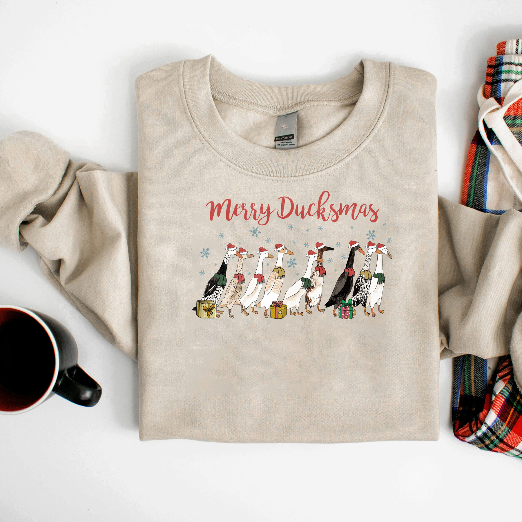 Duck Christmas Sweatshirt, Christmas Goose Shirt, Santa Ducks Crewneck, Funny Animals Christmas Sweatshirt, Farm Lover Gift, Duck Lover Gift