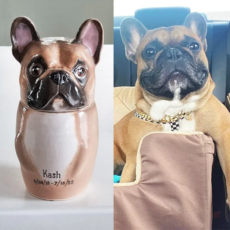 Custom Pet Portrait, Personalized Cookie Jar with Lid, Ceramic Portrai