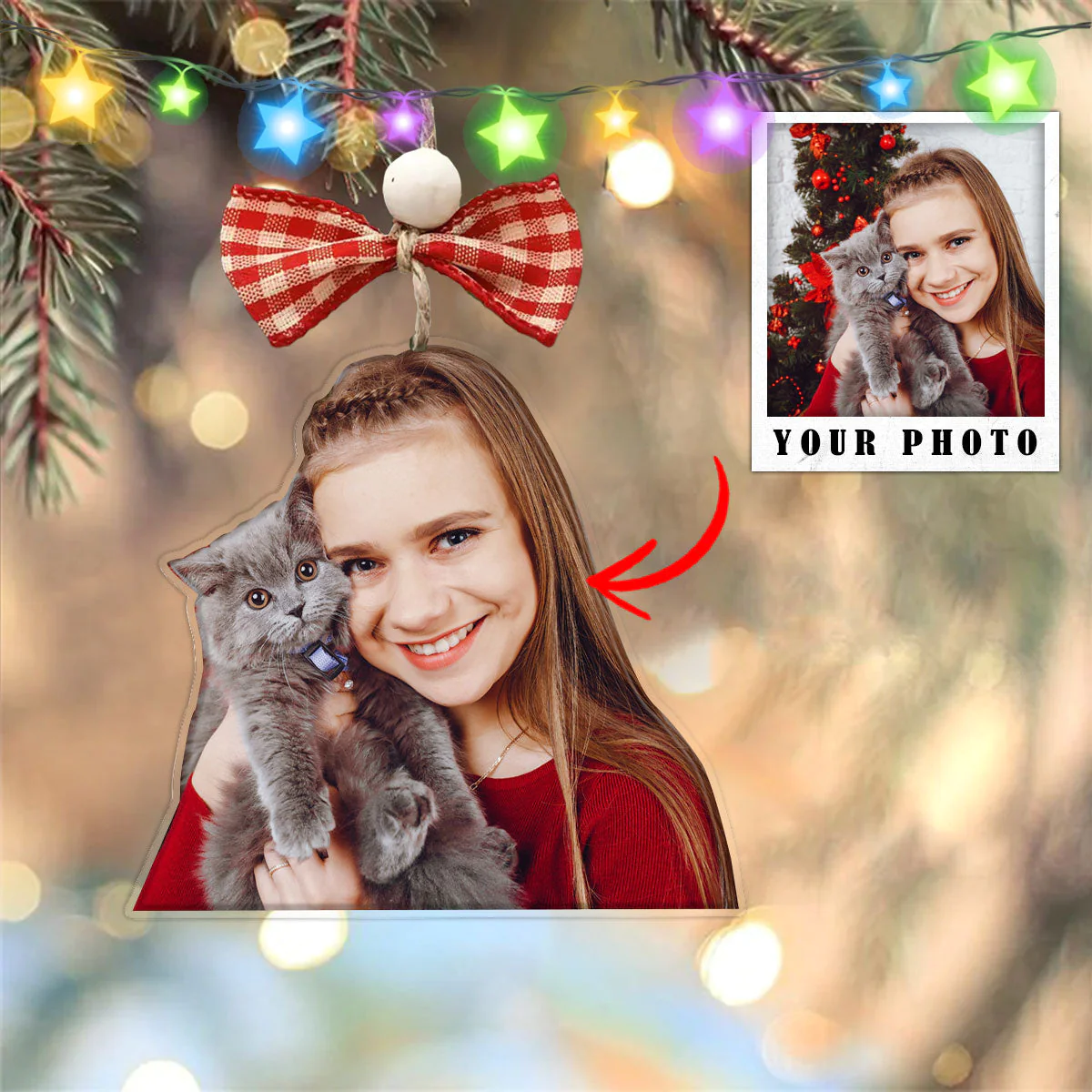 Custom Pets Decoration Ornament Personalized Upload Photo