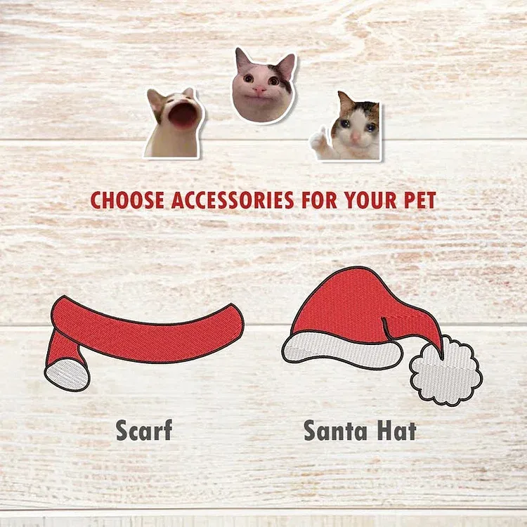 🎄🐾Embroidered Pet Portrait Christmas Jumper Sweatshirt