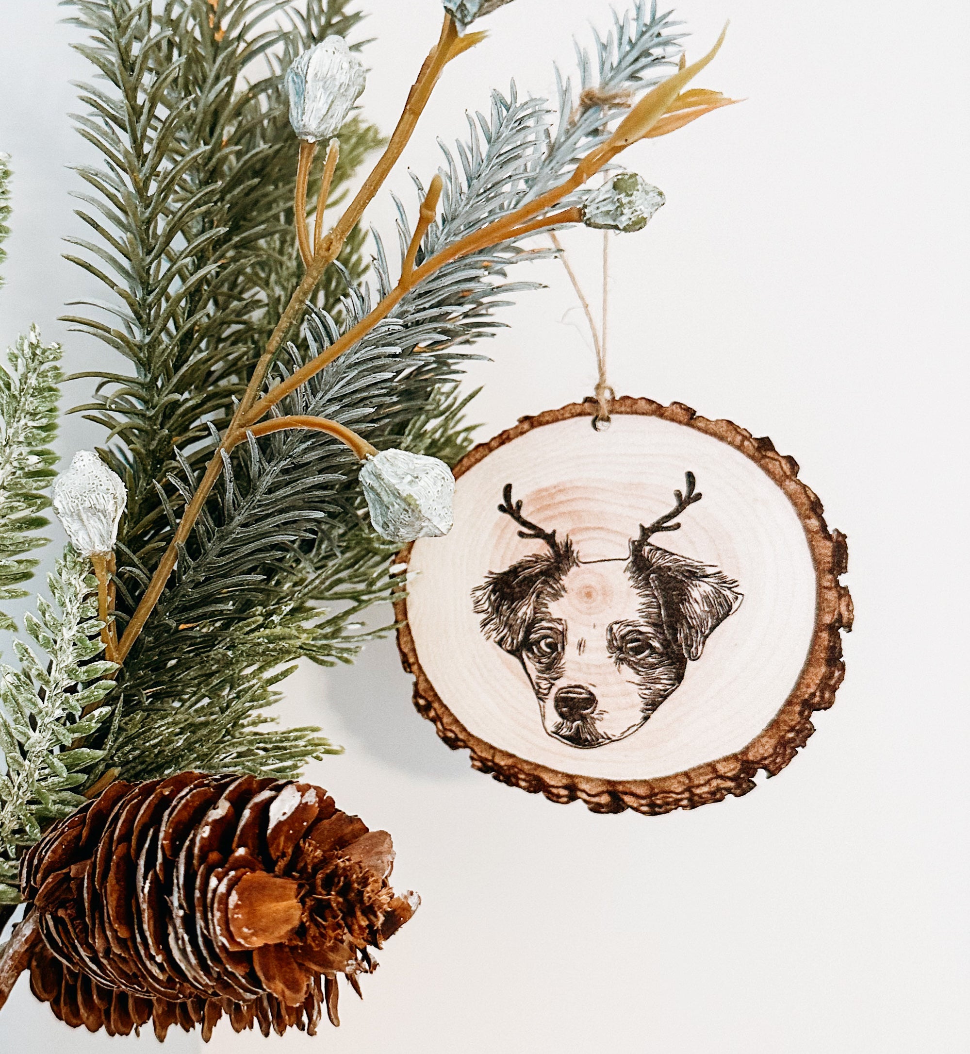 FAUX WOOD PET ORNAMENT