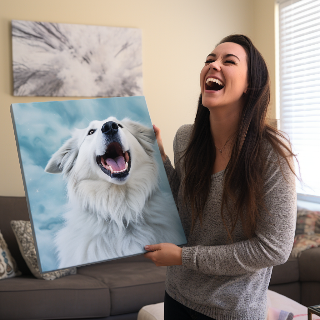Modern Canvas Custom Canvas Wall Art Pet Portrait Personalized Dog Canvas Wall Art