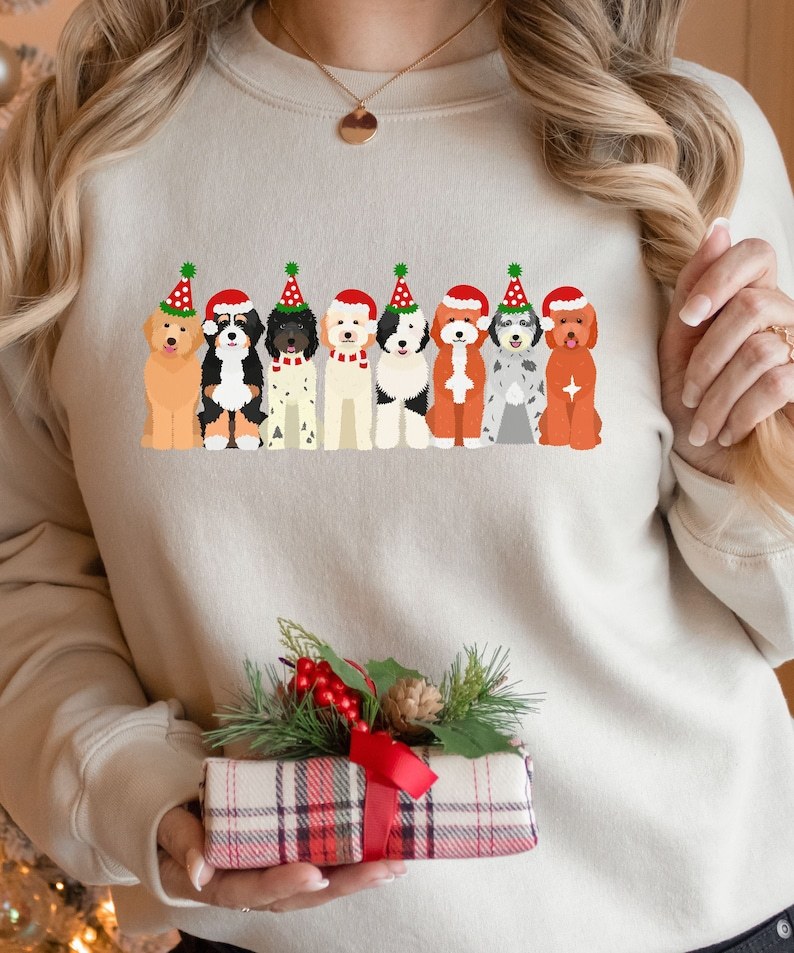 Christmas Goldendoodle Sweatshirt, Crewneck Sweatshirt, Dog Mom Sweatshirt, Golden doodle Gifts, Labradoodle Shirt, Cockapoo, Doodle Lover