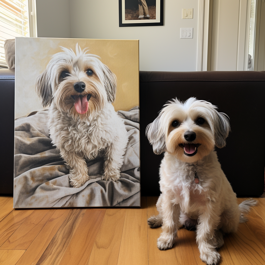 Modern Canvas Custom Canvas Wall Art Pet Portrait Personalized Dog Canvas Wall Art