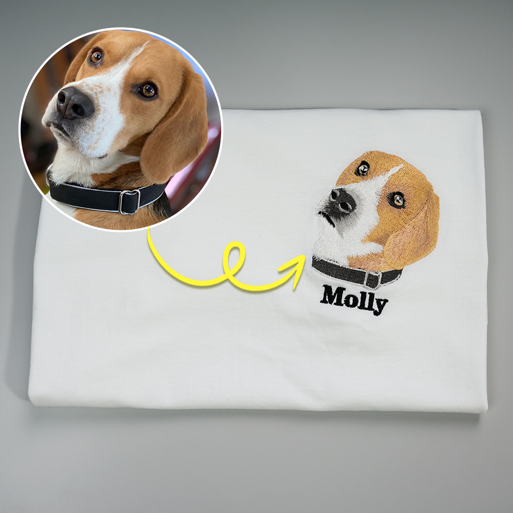 Personalized Pet Upgraded HD Portrait Embroidered Sweatshirt