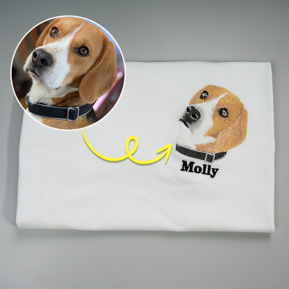 Personalized Pet Upgraded HD Portrait Embroidered Sweatshirt