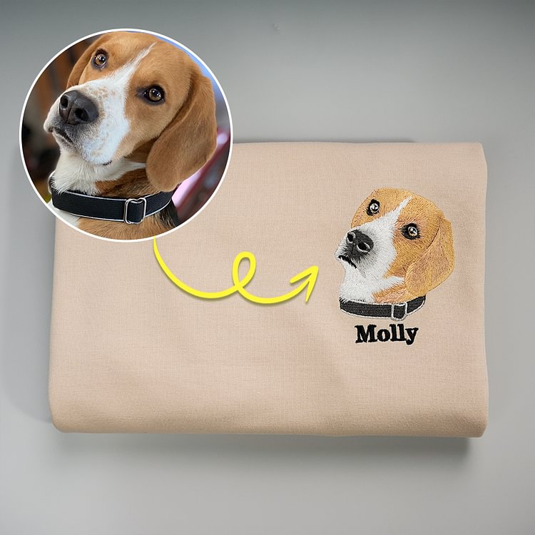 Personalized Pet Upgraded HD Portrait Embroidered Sweatshirt