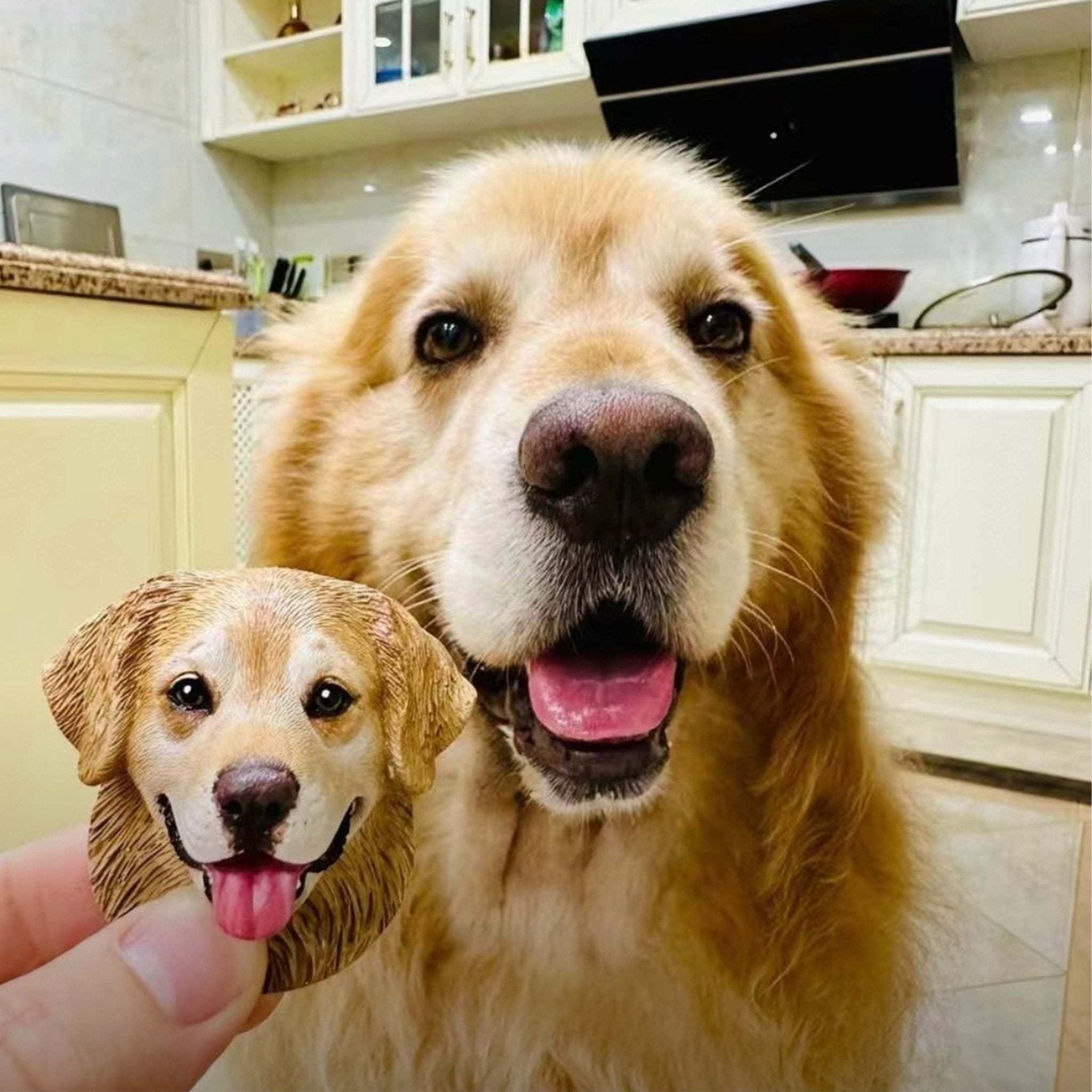 Custom Pet Face Figurine – Multifunctional Pet Portrait Fridge Magnet and Car Air Freshener