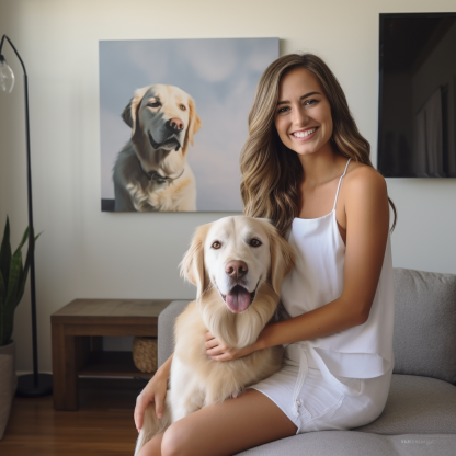Modern Canvas Custom Canvas Wall Art Pet Portrait Personalized Dog Canvas Wall Art