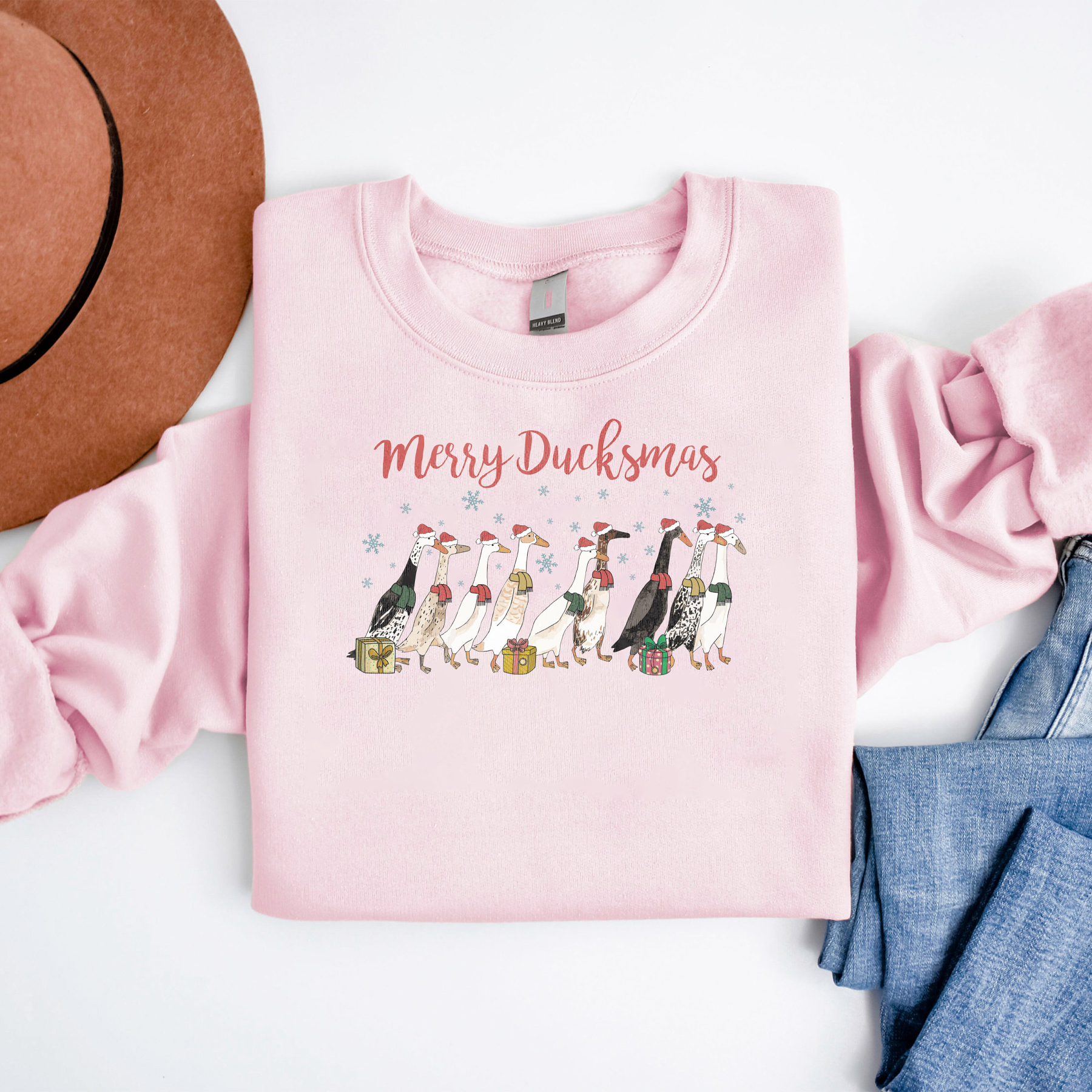 Duck Christmas Sweatshirt, Christmas Goose Shirt, Santa Ducks Crewneck, Funny Animals Christmas Sweatshirt, Farm Lover Gift, Duck Lover Gift