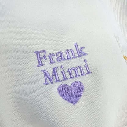 Custom Embroidered Hoodie/Sweatshirt With Pet Portrait  Flower
