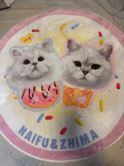 Custom Pet Portrait Rug – Pink-Themed