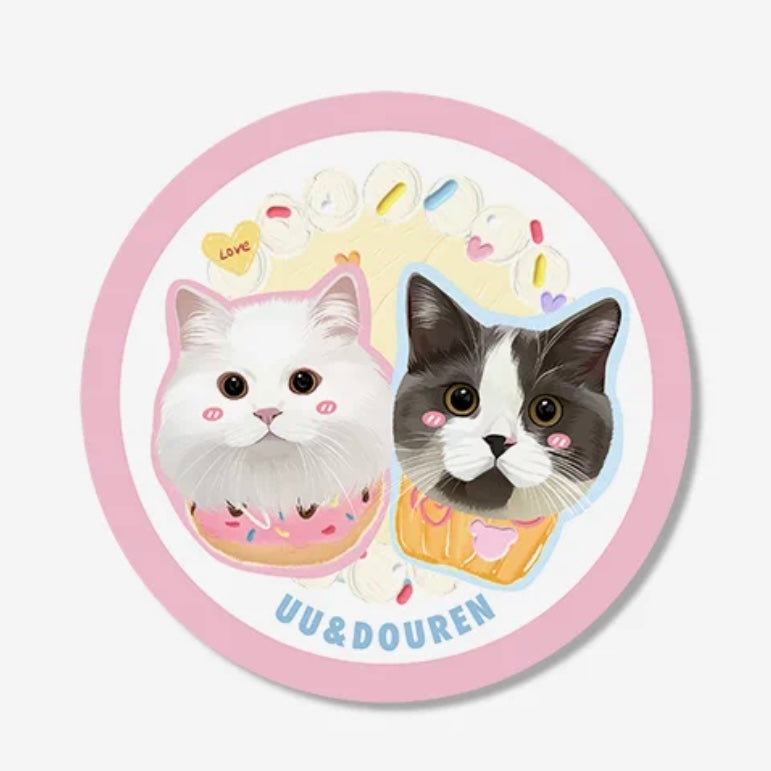 Custom Pet Portrait Rug – Pink-Themed