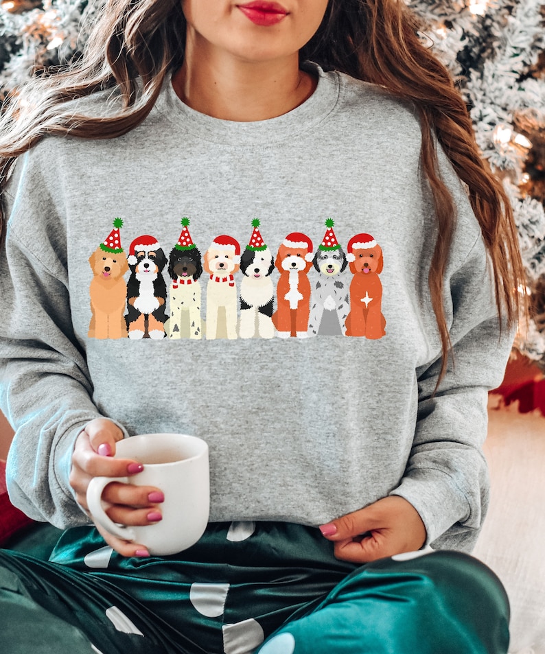 Christmas Goldendoodle Sweatshirt, Crewneck Sweatshirt, Dog Mom Sweatshirt, Golden doodle Gifts, Labradoodle Shirt, Cockapoo, Doodle Lover