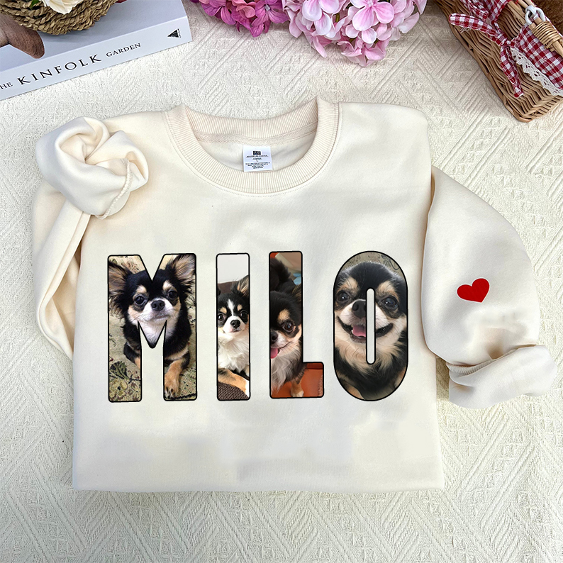 Custom Pet Photo and Name Sweatshirt Hoodie T-shirt
