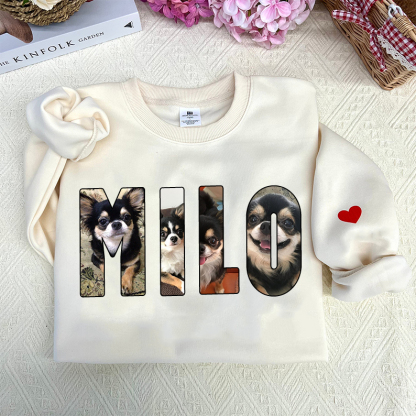 Custom Pet Photo and Name Sweatshirt Hoodie T-shirt