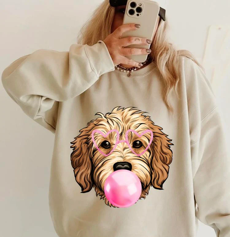 Customised Bubblegum Dog Sweatshirt Perfect Gift for Pet Mom