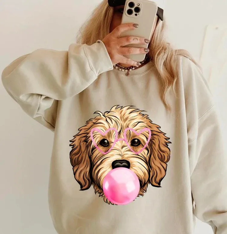 Customised Bubblegum Dog Sweatshirt Perfect Gift for Pet Mom