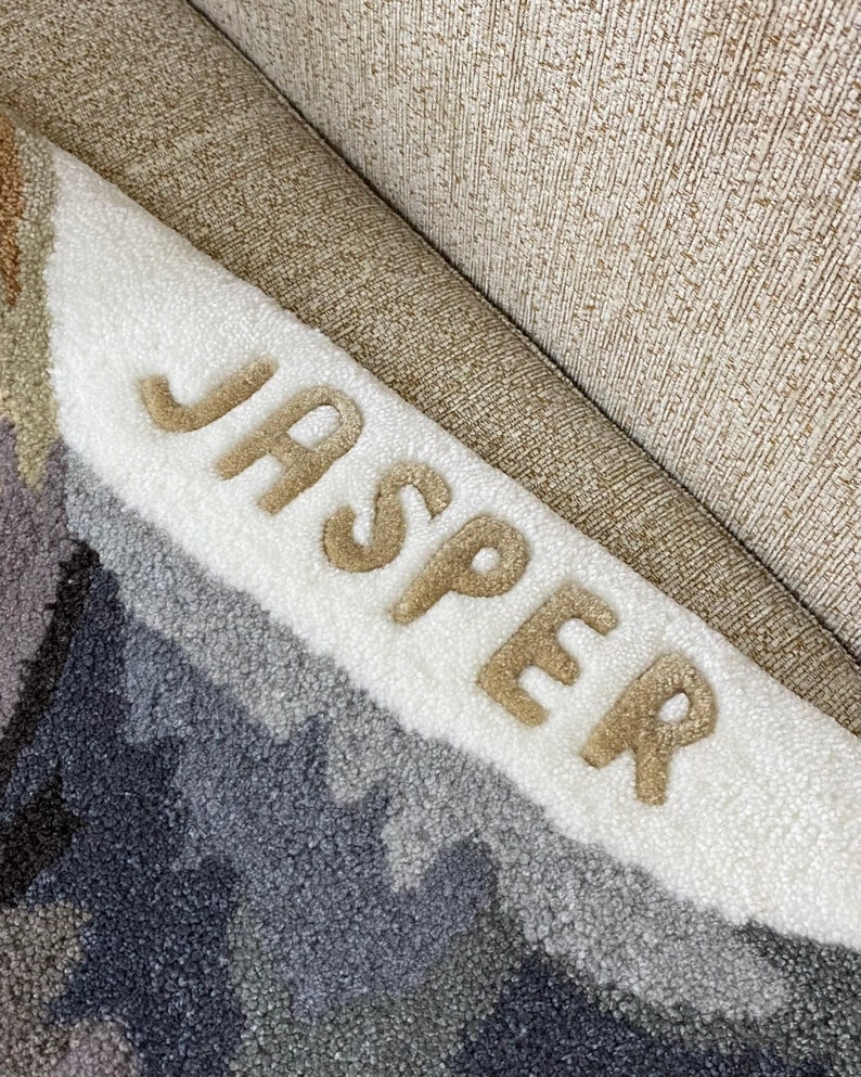 Custom Pet Portrait Tufted Rug, Personalized Animals Rug, Cat Portrait Handmade Rug