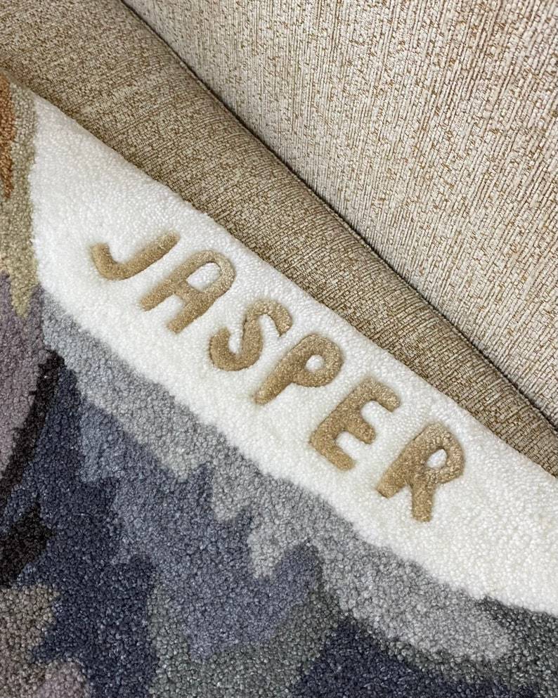 Custom Pet Portrait Tufted Rug, Personalized Animals Rug, Cat Portrait Handmade Rug