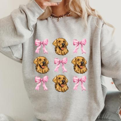 Custom Dog with Bow Sweatshirt - Perfect Gift for Pet Moms