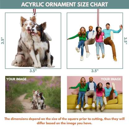 Personalized Puppy Picture Ornament, Custom Dog Ornament, Christmas Gifts, Gift For Dog Owners, Gift For Pet Lovers, Christmas Ornament