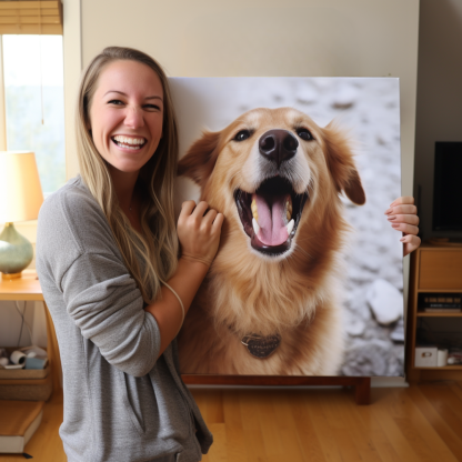 Modern Canvas Custom Canvas Wall Art Pet Portrait Personalized Dog Canvas Wall Art