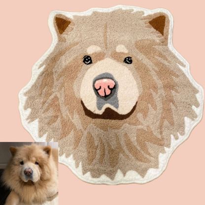 Custom Pet Portrait Rug - Personalized Cartoon Pet Rug Handmade Custom Pet Portrait Tufted Rug