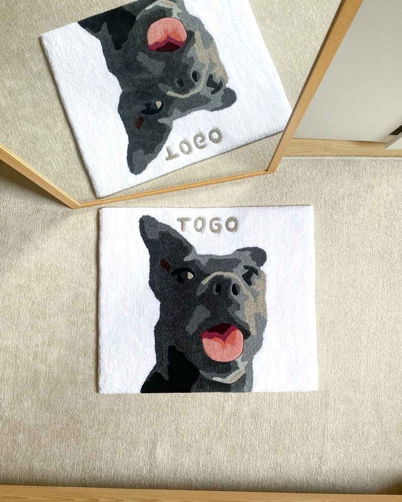 Custom Pet Portrait Tufted Rug, Personalized Animals Rug, Cat Portrait Handmade Rug