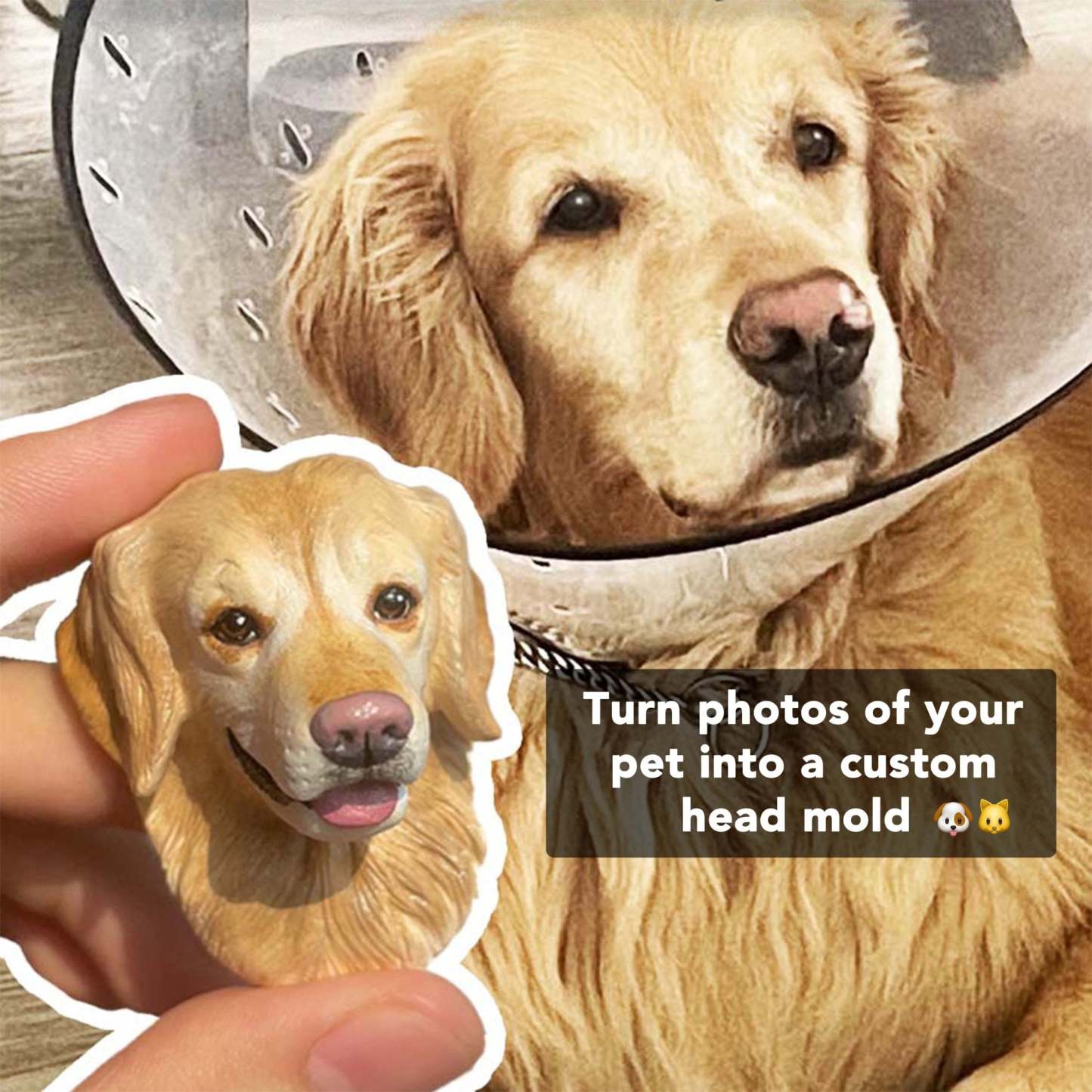 Custom Pet Face Figurine – Multifunctional Pet Portrait Fridge Magnet and Car Air Freshener