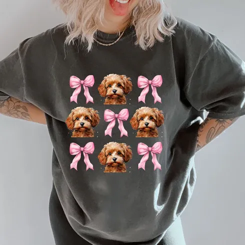 Custom Dog with Bow Sweatshirt - Perfect Gift for Pet Moms