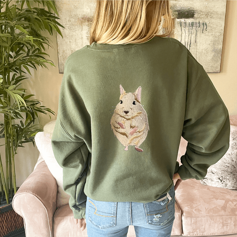 Custom Pet Fullbody Fullcolor Embroidered T-shirt Sweatshirt Hoodie
