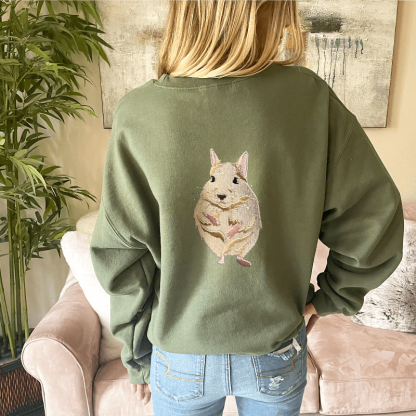 Custom Pet Fullbody Fullcolor Embroidered T-shirt Sweatshirt Hoodie