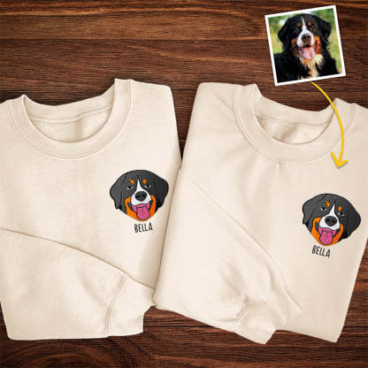 Dog & Cat Personalized Custom Unisex Embroidered T-shirt, Sweatshirt - Gift For Pet Owners, Pet Lovers