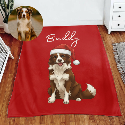 Personalized Magical Pet Portrait Blanket for Cozy Moments