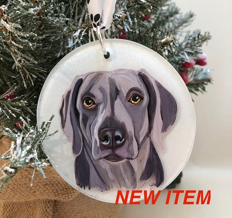 ORNAMENT Flat - with your pet's hand painted portrait (1/8" flat glass disk)