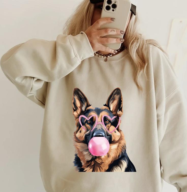 Customised Bubblegum Dog Sweatshirt Perfect Gift for Pet Mom
